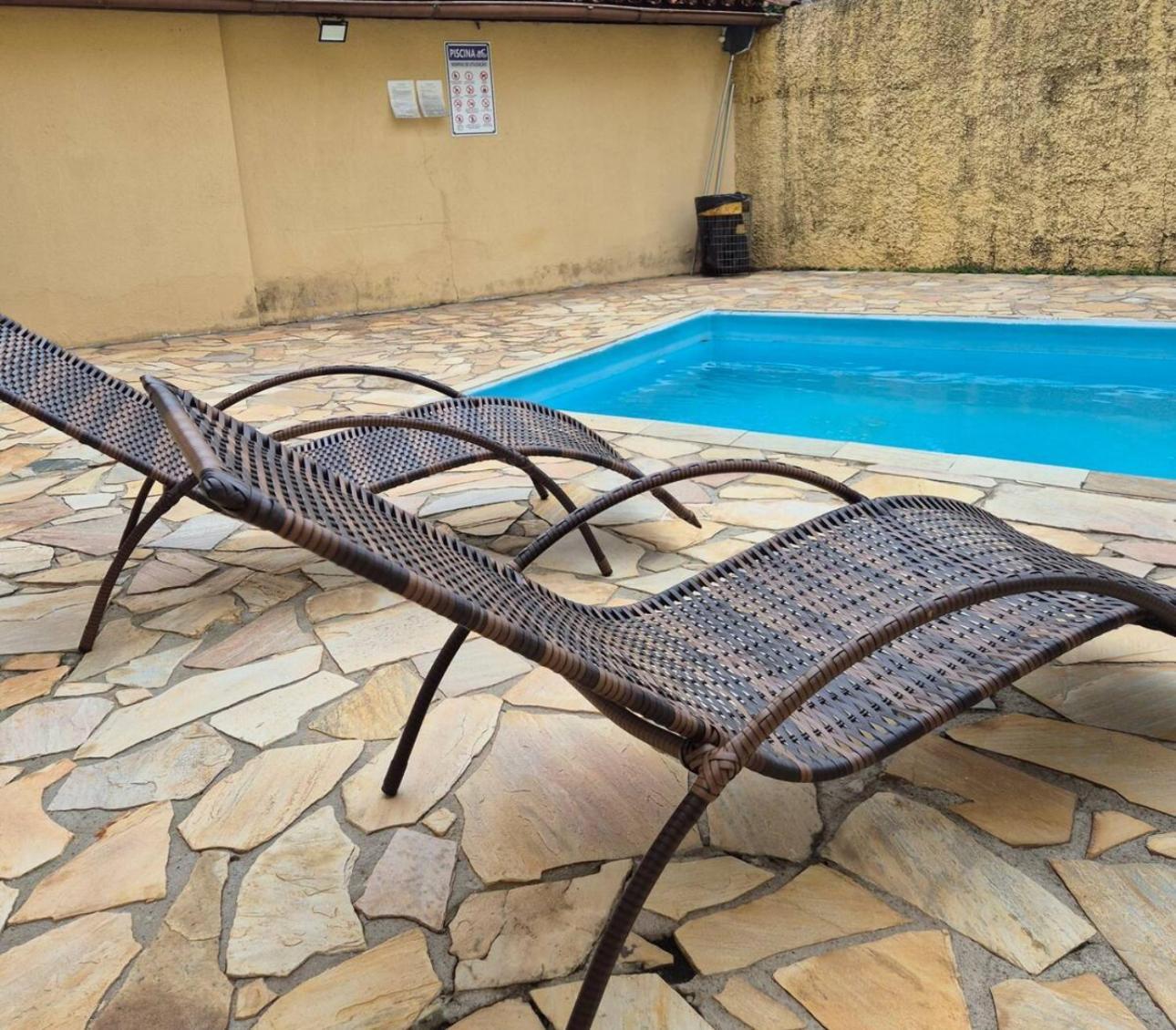 Triplex Piscina Churrasqueira Lava E Seca Wi-Fi E 2 Tvs Em Condominio Com 90M2 No Centro De Ubatuba Exterior photo